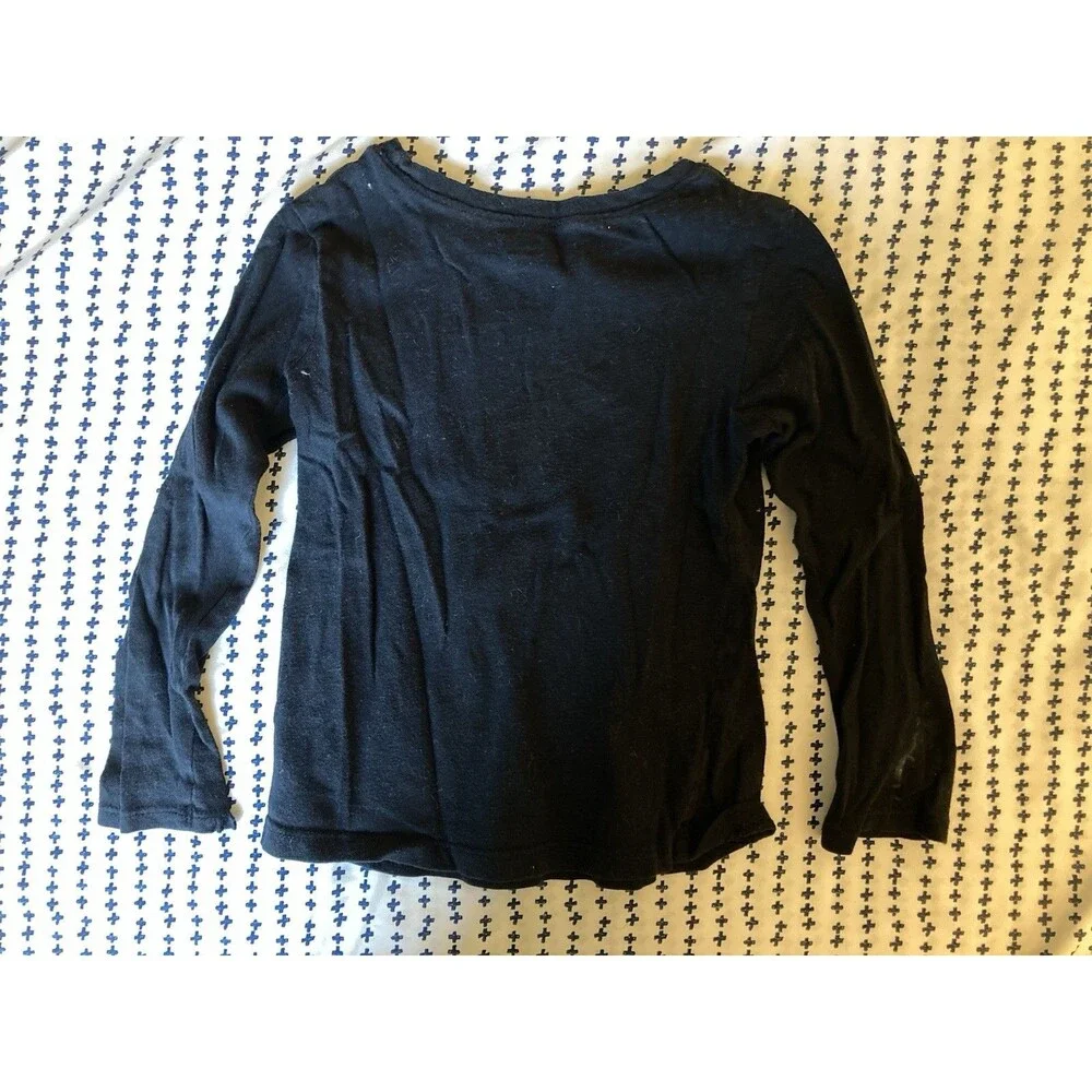 4T Old Navy girl clothes - 1 piece long sleeved shirt | black outer space theme